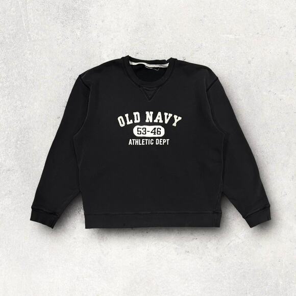 ★ Vintage Old Navy Big Printed Spellout Logo Crewneck Sweatshirt ★ - Picture 2 of 7